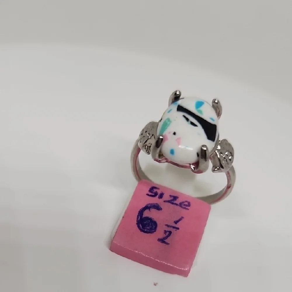 Silver Ring with Colorful Stone - Picture 5 of 9